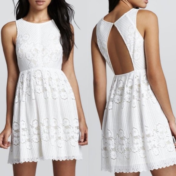 Free People Dresses & Skirts - Free People Rocco Open Back Lace Dress White 4